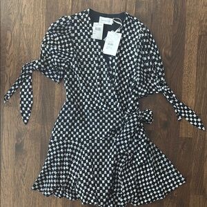 Nordstrom/Significant Other brand Black and White Wrap Dress